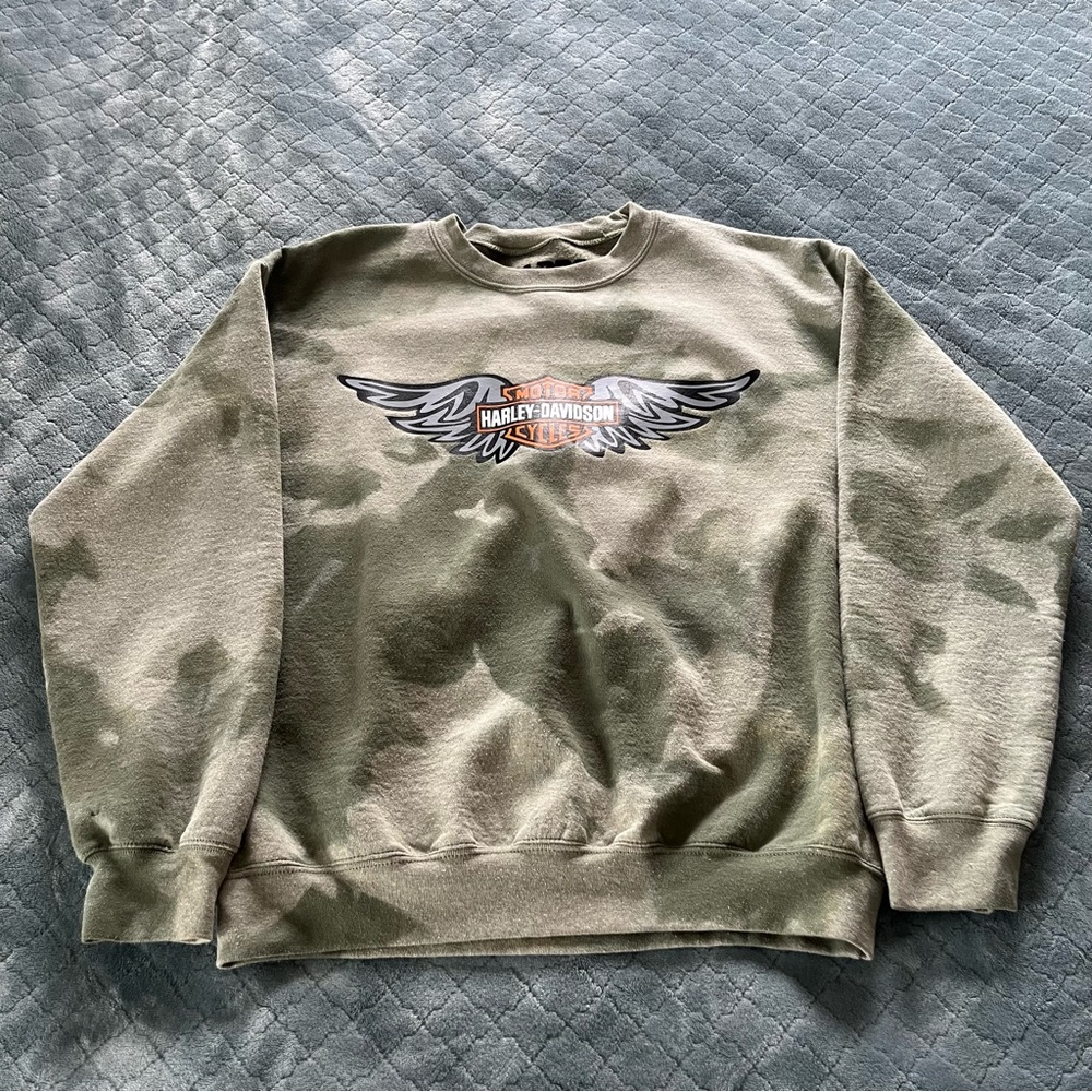 Harley-Davidson Green camo Graphic Sweatshirt M - Picture 1 of 4